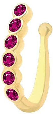 Bawree Crystal Gold-plated Plated Metal Nose Ring