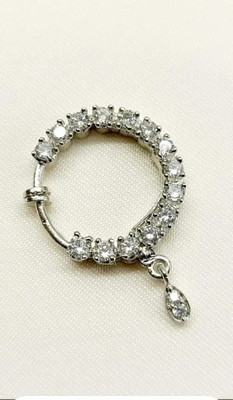 bhumi creation Cubic Zirconia Sterling Silver Plated Brass Nathiya