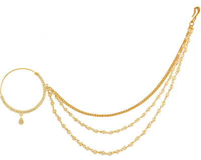 RANIT CREATION Diamond Rhodium Plated Alloy Nathiya