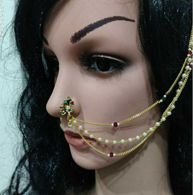 Aaruhi Creation Alloy Nose Ring