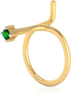Iski Uski Store Emerald Gold-plated Plated Sterling Silver Nose Ring