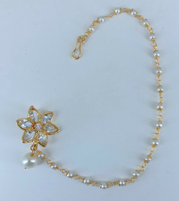 Nirmalkayaa Diamond Gold-plated Plated Alloy Nose Ring