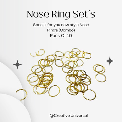 Creative Universal Metal Nose Ring(Pack of 10)