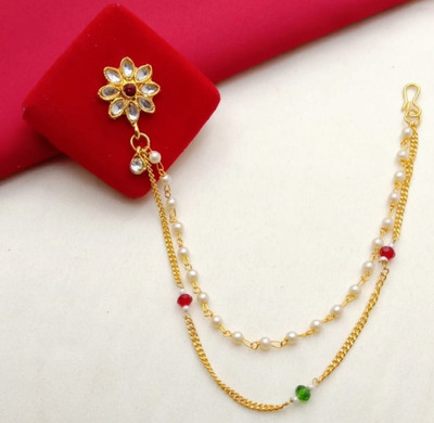 Kinmo creations Zircon Gold-plated Plated Alloy Nose Stud