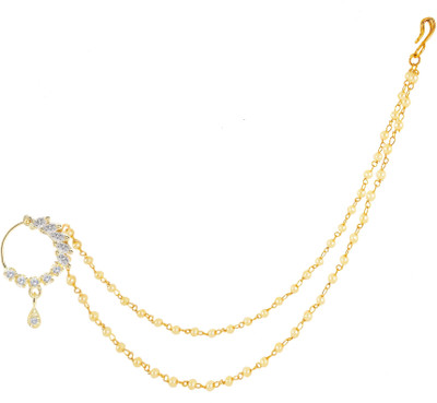 Tarak Traders Diamond Rhodium Plated Alloy Nathiya