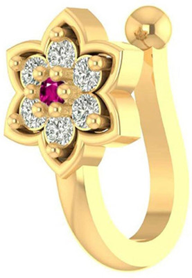 Bawree Crystal Gold-plated Plated Metal Nose Ring