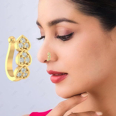Bawree Crystal Gold-plated Plated Metal Nose Stud