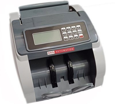 AKS AUTOMATION Cash Counter, with UV/MG/IR, FakeNote Alarm with Manual Value Calculator Note Counting Machine(Counting Speed - 1000 notes/min)
