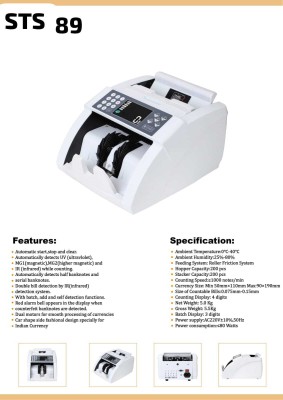 STS 89 LCD NOTE COUNTING MACHINE Note Counting Machine(Counting Speed - 1000 notes/min)