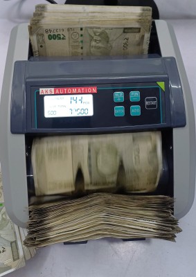 INGENRIC AKS BILLY-2500V Automatic Cash Counting Machine with Fake Note Detector Note Counting Machine(Counting Speed - 1000 notes/min)