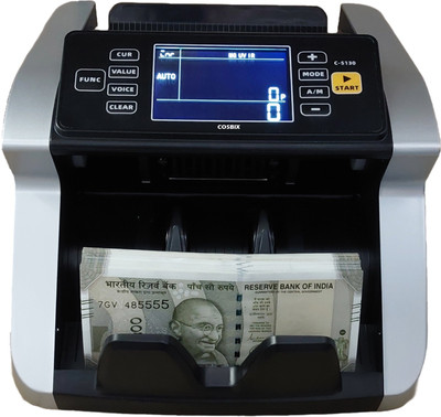 COSBIX Automatic Cash Counting Machine with Fake Currency Detection I Heavy Duty Note Counting Machine(Counting Speed - 1000 notes/min)