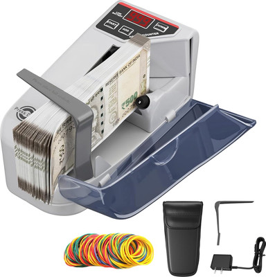 ABTRIX WITH AB Portable Money Counter Mini Bill Cash Counting Machine Handy with Accessories Note Counting Machine(Counting Speed - 600 notes/min)