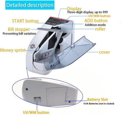 ELCONS V30 Note Counting Machine Note Counting Machine(Counting Speed - 1000 notes/min)
