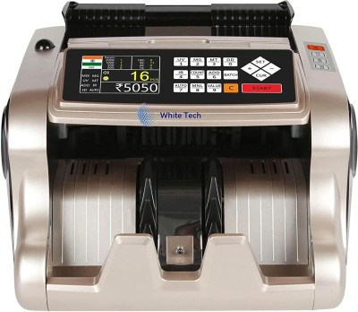 WhiteTech Fully Automatic Mix Note Currency Money Cash Value Counting Machine Note Counting Machine(Counting Speed - 1000 notes/min)