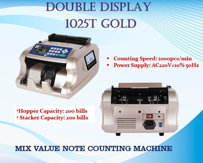 Maplin double display 1025t gold Note Counting Machine(Counting Speed - 1200 notes/min)
