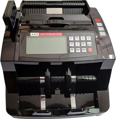AKS AUTOMATION Money Counting Machine with Fake Note Detection – Semi Value Counting Feature Note Counting Machine(Counting Speed - 1000 notes/min)