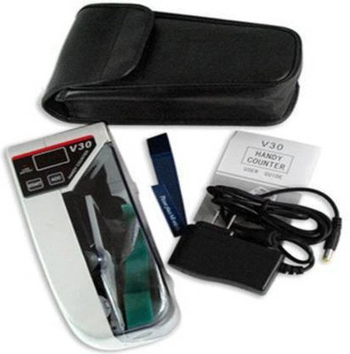 ELCONS V30S LED Display Mini Portable Handy Use Battery/Plug Note Counting Machine(Counting Speed - 1000 notes/min)
