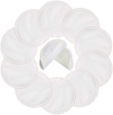 Senkiddpro Nursing Cotton Milk Pads Reusable Washable Absorbent Comfort Fit Leak Proof24pc Nursing Breast Pad(Pack of 24)