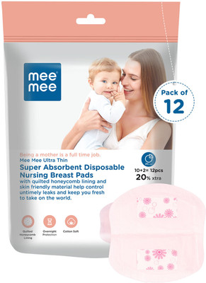 MeeMee Ultra Thin Honey Comb Disposable Nursing Breast Pad(Pack of 12)