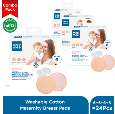 MeeMee Reuseable Cotton Maternity 2 Nursing Breast Pad(Pack of 24)