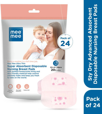 MeeMee Ultra Thin Honey Comb Disposable Nursing Breast Pad(Pack of 24)