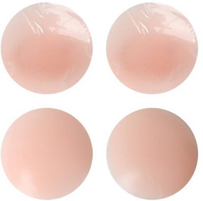 LIJIE Silicon Pad Silicone Peel and Stick Bra Pads(Beige Pack of 4)