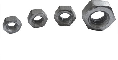 Implemental Nut GI Hex Nut Industrial Use (10mm Pack of 50)(Stainless Steel)