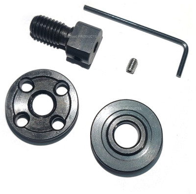 MMTool PRODUCT Nut Adapter DC 775 Motor 5mm Shaft Cutter Adapter M10 Thread With Flange Nut(Metal Black Finish)