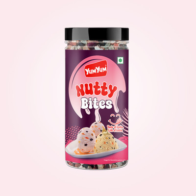 YUM YUM Nutty Bites 250g – Crunchy Topping for Desserts & Snacks Assorted Nuts(1 x 250 g)