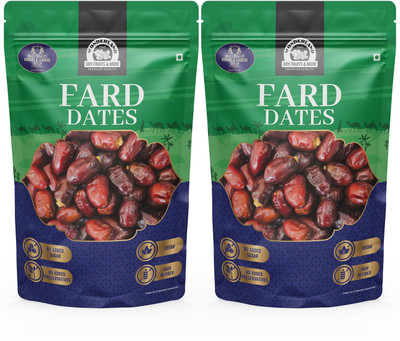 WONDERLAND Premium Fard Dates 1Kg (500gX2) Pouch Soft And Chewy Texture Khajur, Khajoor Dates(2 x 0.5 kg)