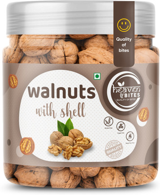 HEAVEN BITES Walnut With Shell 1kg |Akhrot|Dry Fruits & Nuts|Grocery Walnuts(1 x 1 kg)
