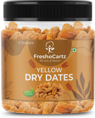 FreshoCartz Jumbo Yellow Dry Dates | Dry Chuhara | Premium Pili Kharak | Dry Fruits Dates | Dates(1 x 500 g)