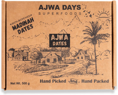 AJWA DAYS SUPERFOODS Premium Ajwa Dates 1 Kg Dates(2 x 0.5 kg)