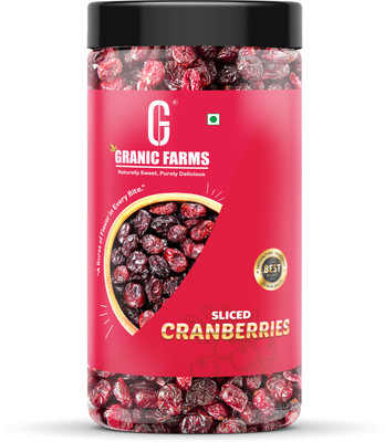 GRANIC FARMS Premium Sliced Cranberry | Natural Dried Cranberries(1 x 400 g)