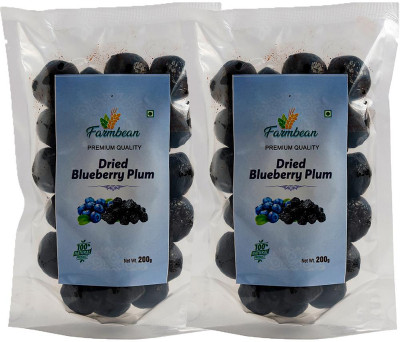 Farmbean Dried Blueberries|Dried Fruit Plums| Real dried fruit | | Healthy Sweet Treats Blueberry(2 x 200 g)