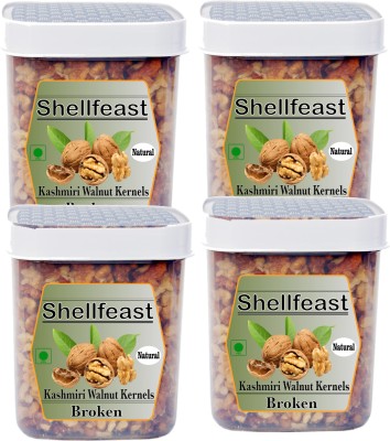 Shellfeast Walnut Kernels Broken In Food Grade Jar , Kashmiri Walnut Kernels, Akhrot Giri Walnuts(4 x 0.5 kg)