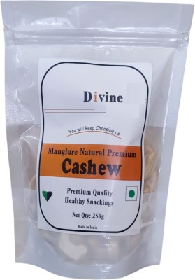 DIVINE Whole Cashew Nuts/Kaju Manglore Natural Premium Cashew W-240 Cashews(250 g)