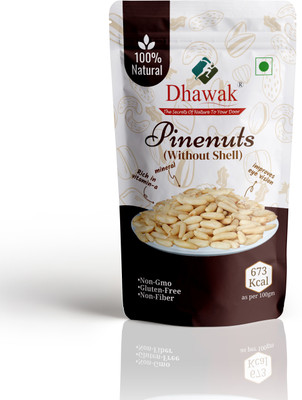Dhawak Lebanon Pine Nuts without shell Chilgoza Giri Dry Fruit Pine Nuts Jumbo Size Pine Nuts(100 g)