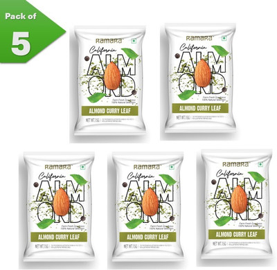 RAMARA Roasted Almond with Curry Leaf Seasoning Almonds(5 x 15 g)