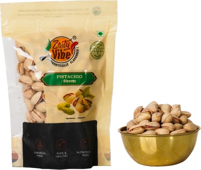 Zesty Vibe Pistachio Dry Fruit | Tasty & Healthy |High in Protein| Salted Pista with Shell Pistachios(200 g)