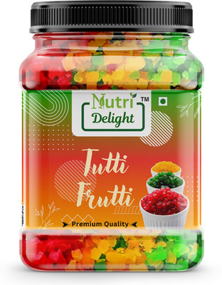 Nutri Delight Mix Tutti Frutti Cherry Multicolor Tutti Frutti for Cakes Cookies Decoration Cherries(1 x 400 g)