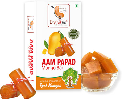Dry Fruit Hub Aam Papad Slice Bar 800gms Mango Papad, Mango khatta mitha Candy Bar(2 x 400 g)