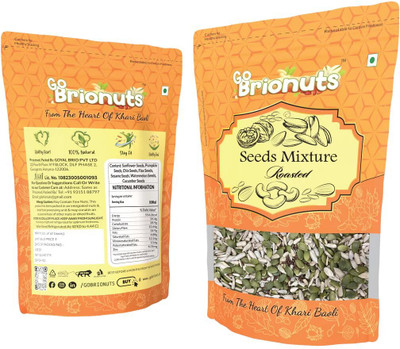 GO BRIONUTS Premium Super Seed | Roasted Unsalted Mix Seeds - Flax Assorted Seeds & Nuts(1 x 250 g)