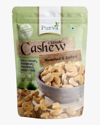 Purva BITES Premium Healthy Cashews, Salted Flavour Crunchy & Delicious Snack Roasted Cashews(200 g)