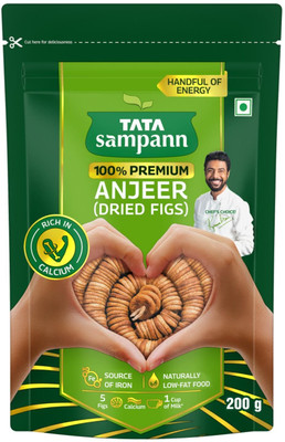 Tata Sampann Premium Anjeer (Dried Figs), 200g, Rich In Calcium & Fibre Figs(2 x 200 g)