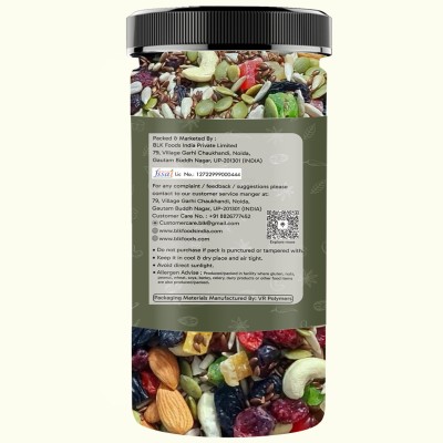 BLK FOODS Breakfast Mix 750g (Nuts, Seeds & Dry Fruits) Super Nutritious Food Almonds, Cashews, Raisins(750 g)