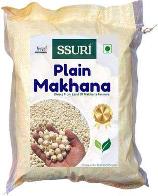 SSURI Plain Makhana : Vegan , Gluten-free , Rich In Protein & Calcium Fox Nut(1 x 1 kg)
