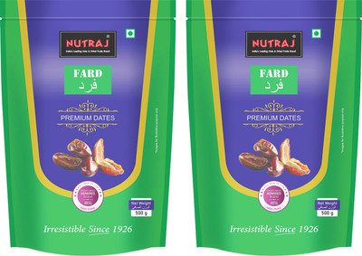 Nutraj Premium Fard Black Dates 1kg (2 x 500g) | Healthy & Nutritious Snacks Dates(2 x 0.5 kg)
