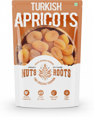 Nuts&Roots Turkish Pitted Apricots 250g | Seedless Apricots | Dry Fruits | Khumani Apricots(1 x 250 g)