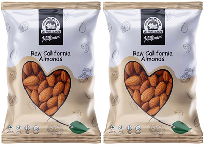 WONDERLAND Premium Platinum Californian Raw Almond Badam Giri 1Kg Almonds(2 x 0.5 kg)